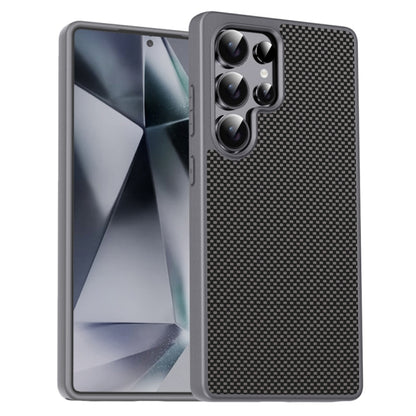 For Samsung Galaxy S25 Ultra 5G Pita Series TPU + PC Texture Phone Case(Grey) - Galaxy S25 Ultra 5G Cases by buy2fix | Online Shopping UK | buy2fix