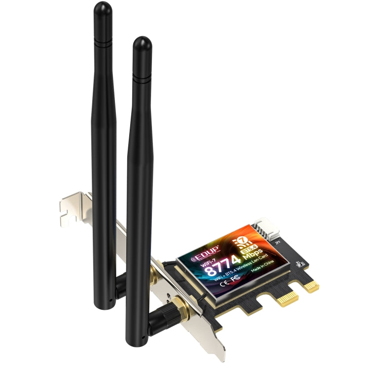 EDUP EP-BE9715 8774Mbps WiFi 7 Bluetooth 5.4 Tri-Band PCI-E WiFi Adapter Wireless Network Card(Black) - USB Network Adapter by EDUP | Online Shopping UK | buy2fix