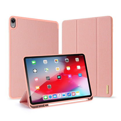 For iPad Air 11 2024 / 2022 / 2020 10.9 DUX DUCIS Domo Series Horizontal Flip Magnetic TPU + PU Leather Case with Three-folding Holder & Pen Slot(Pink) - iPad Air (2022) / (2020) 10.9 Cases by DUX DUCIS | Online Shopping UK | buy2fix