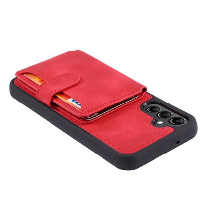 For Samsung Galaxy S25 5G Skin Feel Dream RFID Anti-theft PU Card Bag Phone Case(Red) - Galaxy S25 5G Cases by buy2fix | Online Shopping UK | buy2fix