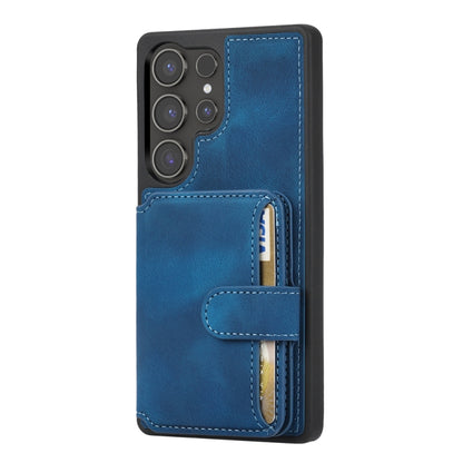 For Samsung Galaxy S25 Ultra 5G Skin Feel Dream RFID Anti-theft PU Card Bag Phone Case(Peacock Blue) - Galaxy S25 Ultra 5G Cases by buy2fix | Online Shopping UK | buy2fix