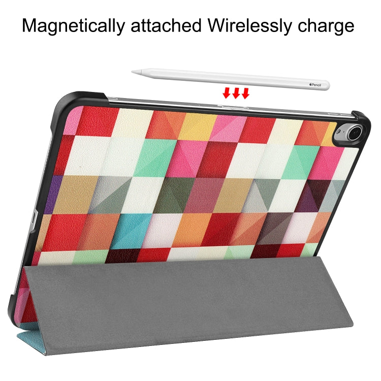 For iPad Air 11 2024 / 2022 / 2020 10.9 Colored Drawing Horizontal Flip Leather Case with Three-folding Holder & Sleep / Wake-up Function(Magic Cube) - iPad Air (2022) / (2020) 10.9 Cases by buy2fix | Online Shopping UK | buy2fix