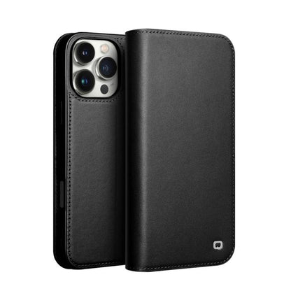 For iPhone 16 Pro QIALINO Classic Gen2 Genuine Leather Phone Case(Black) - iPhone 16 Pro Cases by QIALINO | Online Shopping UK | buy2fix