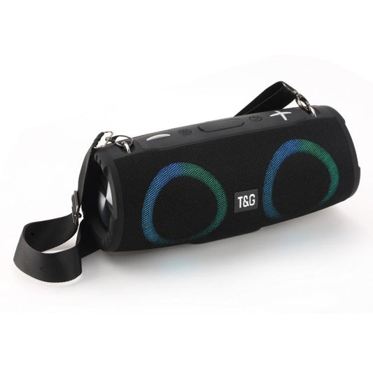 T&G TG676 30W Music Battle Drum Portable Strap Bluetooth Speaker with RGB Light(Black) - Desktop Speaker by T&G | Online Shopping UK | buy2fix