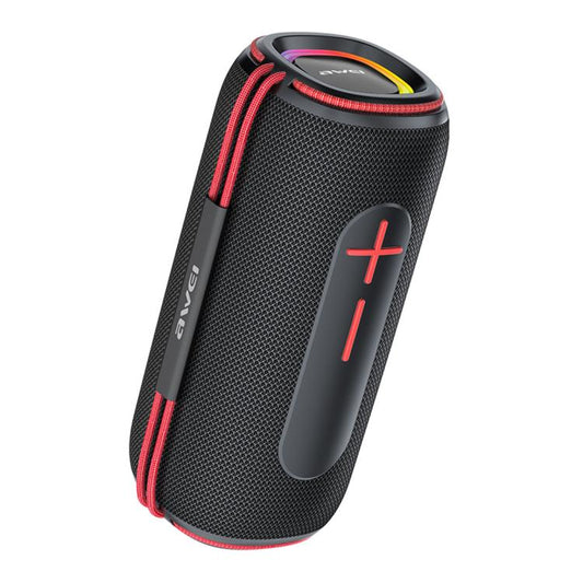 awei KA5 Portable Outdoor Colorful RGB Light Bluetooth Speaker(Black Red) - Desktop Speaker by awei | Online Shopping UK | buy2fix