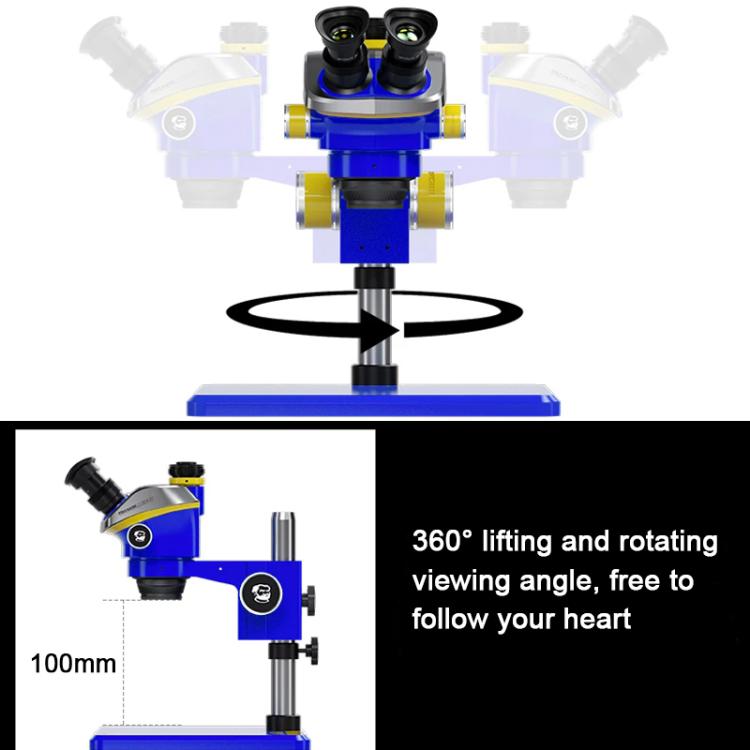 Mechanic Mic3 7X-50X CTV 0.45X Trinocular Stereo Microscope with 4K Pro Camera - Microscope Magnifier Series by MECHANIC | Online Shopping UK | buy2fix