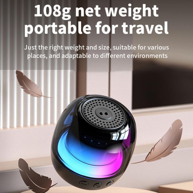 M88 Portable Gyro RGB Atmosphere Light Bluetooth Speaker Subwoofer(Black) - Desktop Speaker by buy2fix | Online Shopping UK | buy2fix