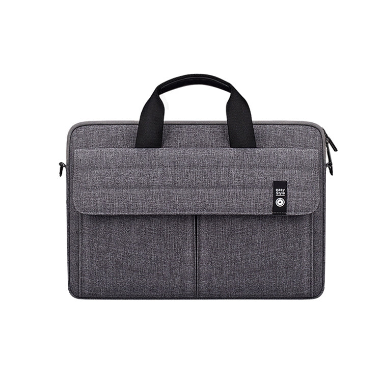 ST08 Handheld Briefcase Carrying Storage Bag with Shoulder Strap for 15.4 inch Laptop(Grey) - 15 inch by buy2fix | Online Shopping UK | buy2fix