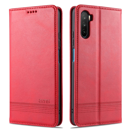 For Huawei Maimang 9 AZNS Magnetic Calf Texture Horizontal Flip Leather Case with Card Slots & Holder & Wallet(Red) - Huawei Cases by AZNS | Online Shopping UK | buy2fix