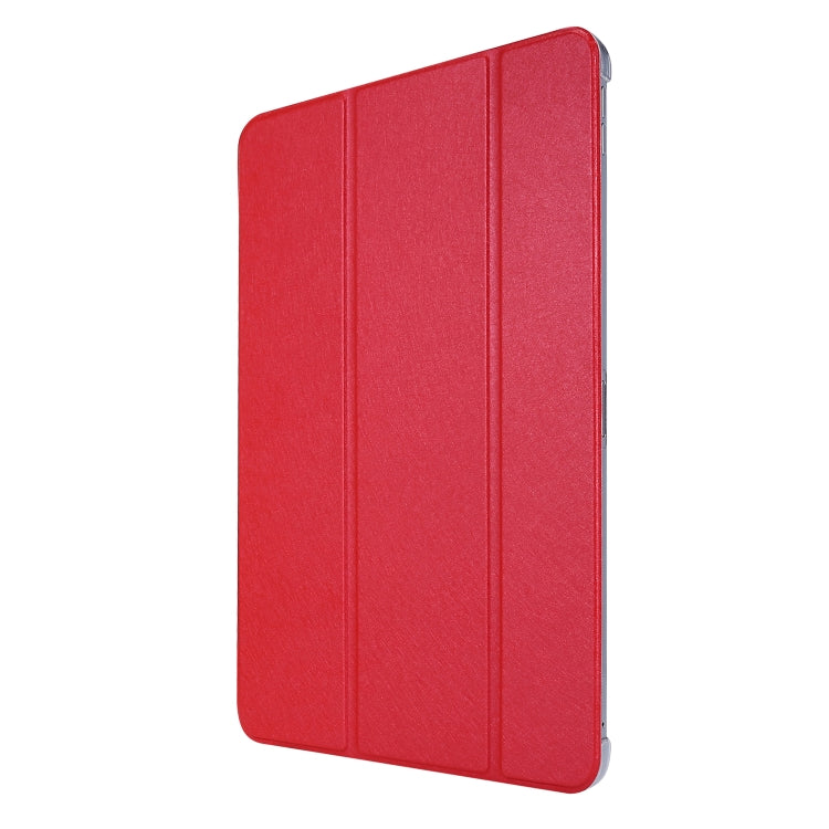 Silk Texture Flip Magnetic PU Leather Smart Case with Three-folding Holder For iPad Air 11 2024 / Air 2022 / 2020 10.9(Red) - iPad Air (2022) / (2020) 10.9 Cases by buy2fix | Online Shopping UK | buy2fix