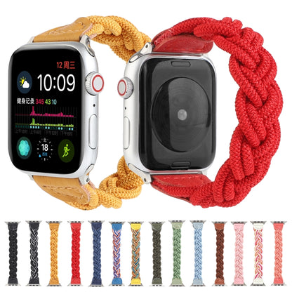 Elastic Woven Watch Band For Apple Watch Ultra 49mm&Watch Ultra 2 49mm / Series 9&8&7 45mm / SE 3&SE 2&6&SE&5&4 44mm / 3&2&1 42mm, Length:120mm(Watermelon Red) - Watch Bands by buy2fix | Online Shopping UK | buy2fix