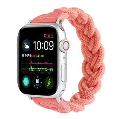 Elastic Woven Watch Band For Apple Watch Ultra 49mm&Watch Ultra 2 49mm / Series 9&8&7 45mm / SE 3&SE 2&6&SE&5&4 44mm / 3&2&1 42mm, Length:130mm(Watermelon Red) - Watch Bands by buy2fix | Online Shopping UK | buy2fix