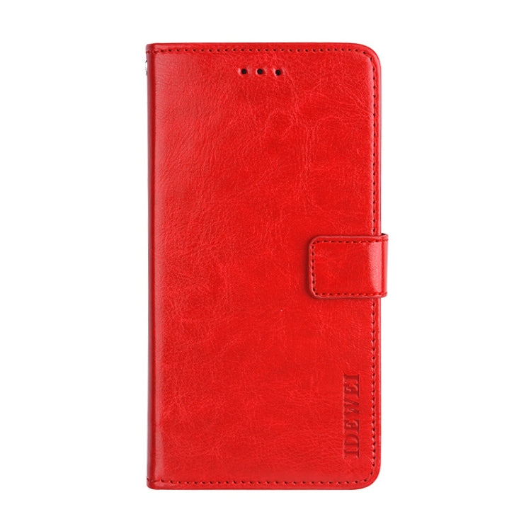 For DOOGEE N20 Pro idewei Crazy Horse Texture Horizontal Flip Leather Case with Holder & Card Slots & Wallet(Red) - More Brand by idewei | Online Shopping UK | buy2fix