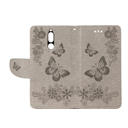 For Huawei  Mate 10 Lite Vintage Embossed Floral Butterfly Pattern Horizontal Flip Leather Case with Card Slot & Holder & Wallet & Lanyard (Grey) - Huawei Cases by buy2fix | Online Shopping UK | buy2fix