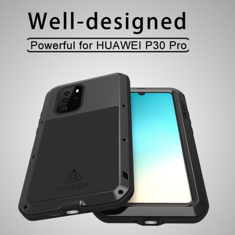 LOVE MEI Powerful Dustproof Shockproof Splashproof Metal + Silicone Combination Case for Huawei P30 Pro (Silver) - Huawei Cases by LOVE MEI | Online Shopping UK | buy2fix