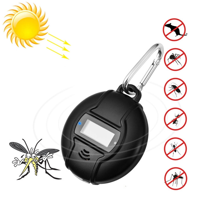 Q3 Outdoor Portable Solar Pest Control Insect Bugs Ultrasonic Mosquito Repellent Repeller Killer with Compass Function - Repellents by buy2fix | Online Shopping UK | buy2fix