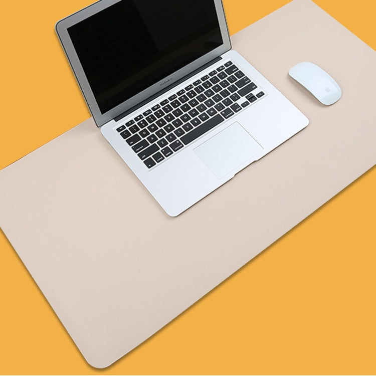 Multifunction Business PU Leather Mouse Pad Keyboard Pad Table Mat Computer Desk Mat, Size: 120 x 60cm(Apricot) - Desk Pads by buy2fix | Online Shopping UK | buy2fix