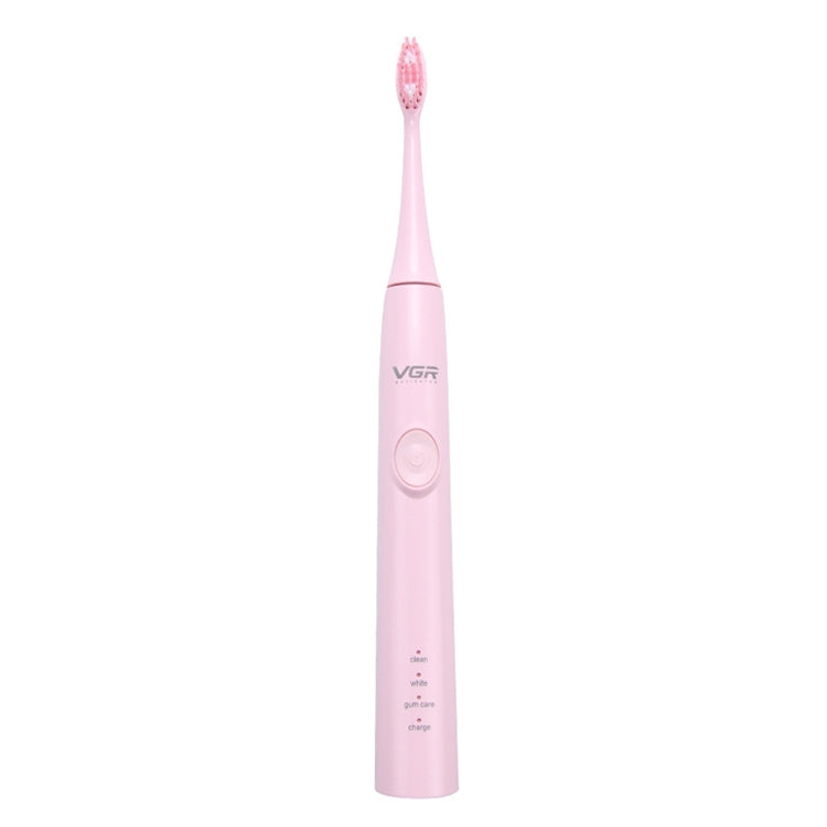 VGR V-806 IPX7 USB Magnetic Suspension Sonic Shock Toothbrush with Nemory Function (Pink) - Toothbrushes by VGR | Online Shopping UK | buy2fix