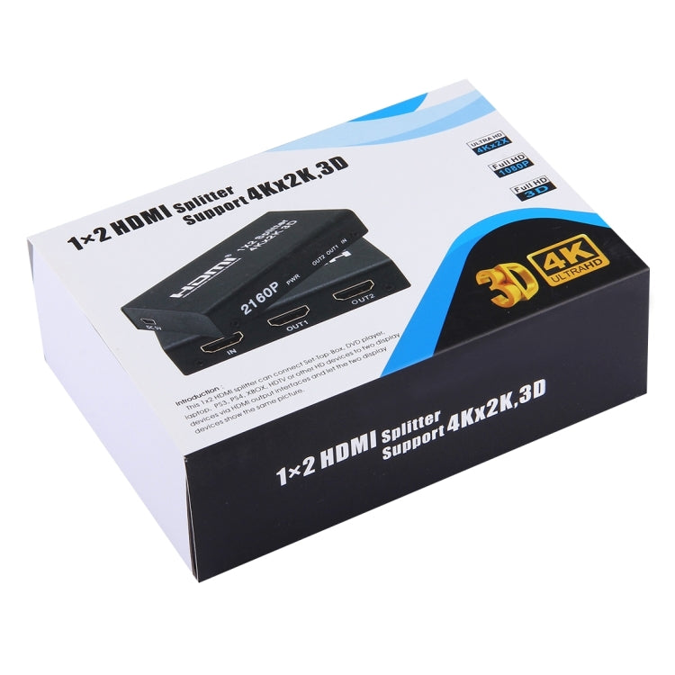 Mini HDMI 1x2 2160P Switch Splitter, Support 4Kx2K, 3D - Splitter by buy2fix | Online Shopping UK | buy2fix