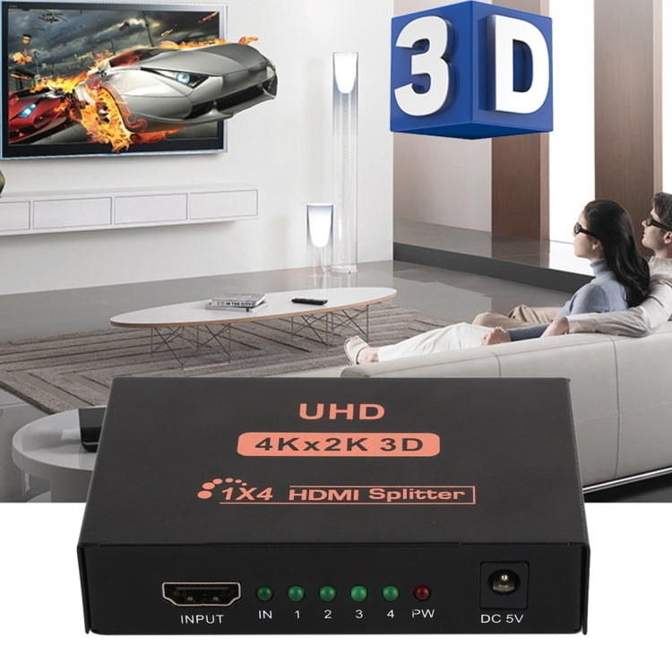 CY10 UHD 4K x 2K 3D 1 x 4 HDMI Splitter (AU Plug) - Splitter by buy2fix | Online Shopping UK | buy2fix