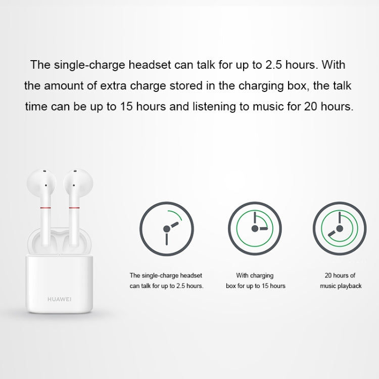 Huawei FreeBuds 2 Bluetooth Wireless Earphone Supports Voice Interaction & Wireless Charging, with Charging Box(White) - Bluetooth Earphone by Huawei | Online Shopping UK | buy2fix