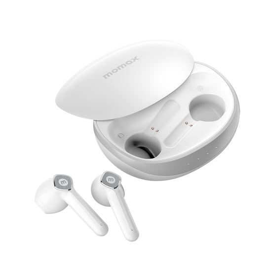 MOMAX Pills Lite3 Small Shell True Wireless Noise Cancelling Bluetooth Earphones(White) - Bluetooth Earphone by MOMAX | Online Shopping UK | buy2fix