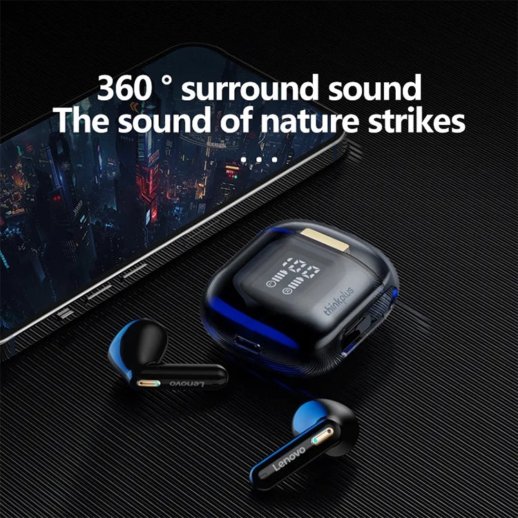 Lenovo LP6 Pro Bluetooth 5.3 LED Digital Display HiFi Wireless Bluetooth Earphone (Black) - Bluetooth Earphone by Lenovo | Online Shopping UK | buy2fix