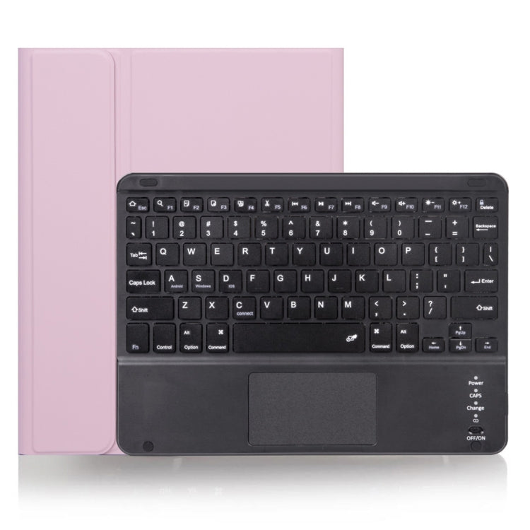 X-11BC Skin Plain Texture Detachable Bluetooth Keyboard Tablet Case for iPad Pro 11 inch 2020 / 2018, with Touchpad & Pen Slot(Pink) - For iPad Pro by buy2fix | Online Shopping UK | buy2fix