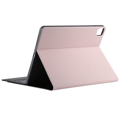 T129 Detachable Bluetooth Black Keyboard Microfiber Leather Tablet Case for iPad Pro 12.9 inch (2020), with Holder (Pink) - For iPad Pro by buy2fix | Online Shopping UK | buy2fix