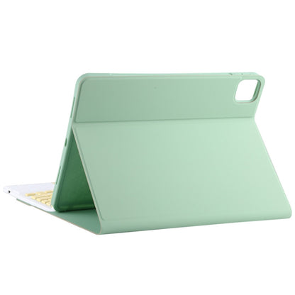 TG11BC Detachable Bluetooth Yellow Keyboard Microfiber Leather Tablet Case for iPad Pro 11 inch (2020), with Touchpad & Pen Slot & Holder (Green) - For iPad Pro by buy2fix | Online Shopping UK | buy2fix