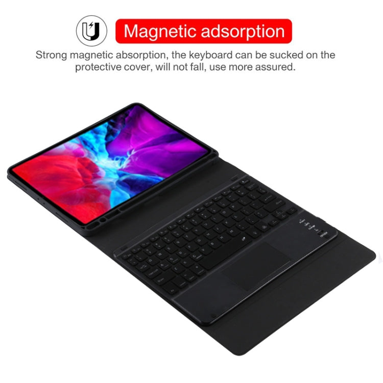 TG11BCS Detachable Bluetooth Black Keyboard Microfiber Leather Tablet Case for iPad Pro 11 inch (2020), with Backlight & Touchpad & Pen Slot & Holder (Black) - For iPad Pro by buy2fix | Online Shopping UK | buy2fix