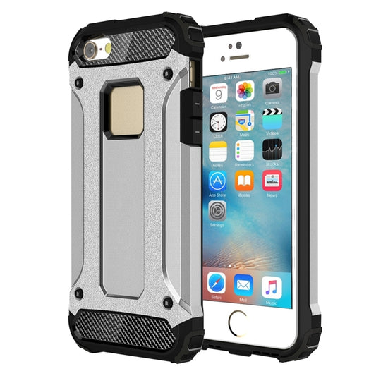 Tough Armor TPU + PC Combination Case for iPhone SE & 5 & 5s(Silver) - More iPhone Cases by buy2fix | Online Shopping UK | buy2fix