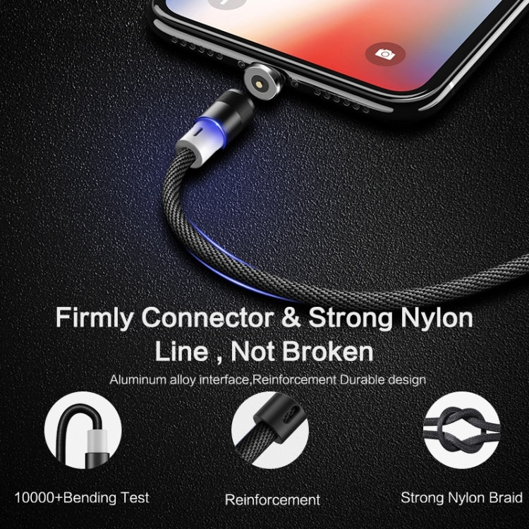 FLOVEME 1m 2A Output 360 Degrees Casual USB to 8 Pin Magnetic Charging Cable, Built-in Blue LED Indicator(Red) - Charging Cable & Head by FLOVEME | Online Shopping UK | buy2fix