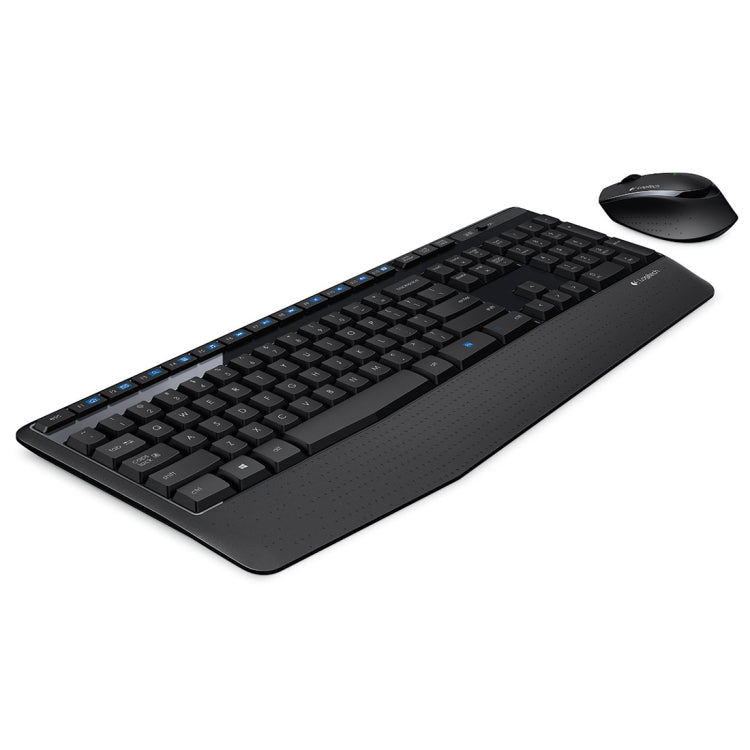 Logitech MK345 Wireless Full-size Keyboard + 2.4GHz 1000DPI Wireless Optical Mouse Set with Nano Receiver(Black) - Wireless Keyboard by Logitech | Online Shopping UK | buy2fix