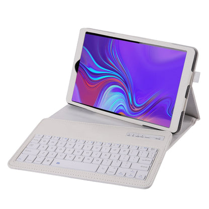 SA510 Detachable Bluetooth Keyboard + Litchi Texture PU Leather Tablet Case with Holder for Galaxy Tab A 10.1 (2019) T510/T515 (White) - Samsung Keyboard by buy2fix | Online Shopping UK | buy2fix