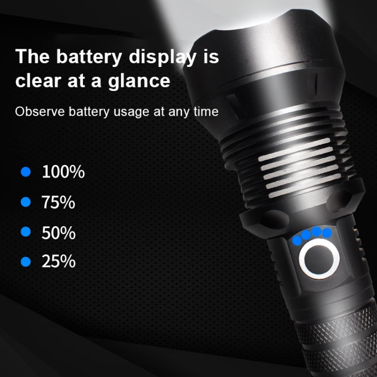 X92 Luminous Flux: 2000lm LED Waterproof Flashlight, Retractable Focus Function (Black) - LED Flashlight by buy2fix | Online Shopping UK | buy2fix