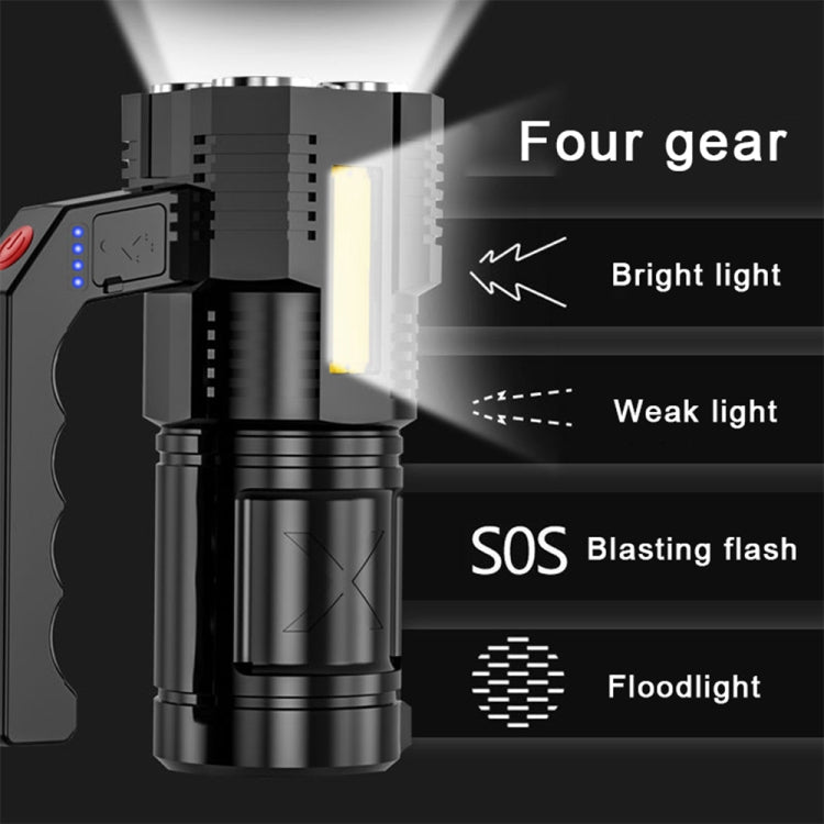 X508 Portable Rechargeable Long-range Multi-function COB LED Flashlight - LED Flashlight by buy2fix | Online Shopping UK | buy2fix