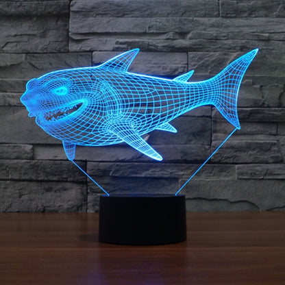 Side Face Shark Style 3D Touch Switch Control LED Light , 7 Color Discoloration Creative Visual Stereo Lamp Desk Lamp Night Light - Novelty Lighting by buy2fix | Online Shopping UK | buy2fix