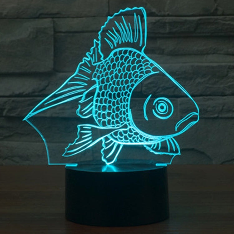 Goldfish Style 3D Touch Switch Control LED Light , 7 Color Discoloration Creative Visual Stereo Lamp Desk Lamp Night Light - Novelty Lighting by buy2fix | Online Shopping UK | buy2fix