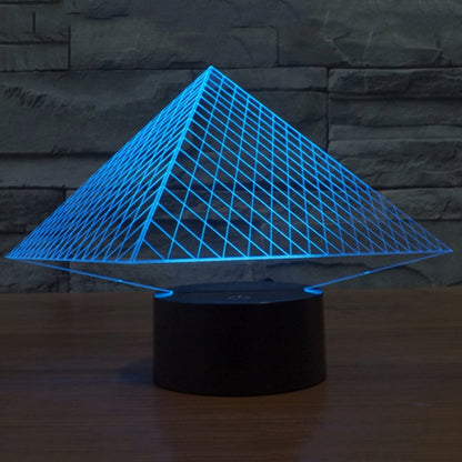 Pyramid Style 3D Touch Switch Control LED Light , 7 Colour Discoloration Creative Visual Stereo Lamp Desk Lamp Night Light - Novelty Lighting by buy2fix | Online Shopping UK | buy2fix