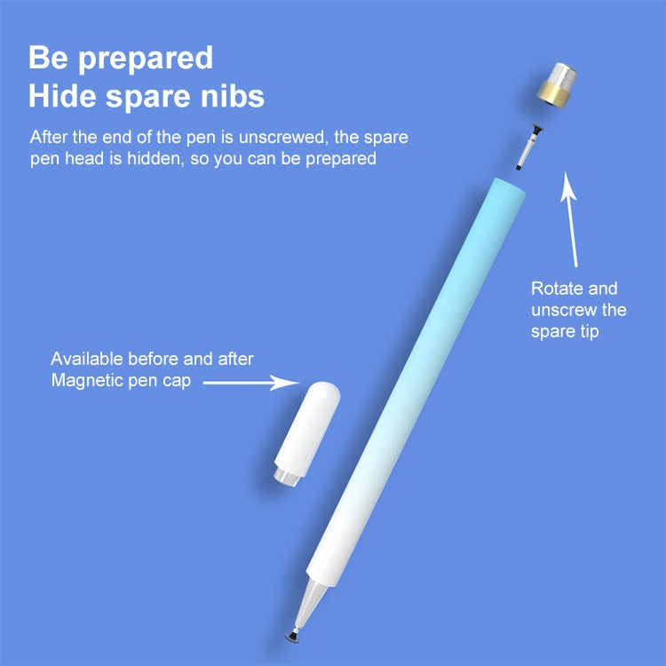 Universal Nano Disc Nib Capacitive Stylus Pen with Magnetic Cap & Spare Nib (Yellow) - Stylus Pen by buy2fix | Online Shopping UK | buy2fix