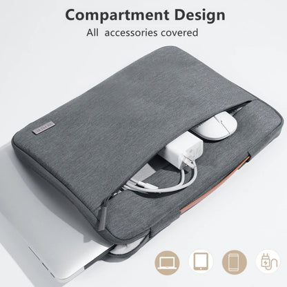 For 14 inch Laptop Zipper Waterproof  Handheld Sleeve Bag (Grey) - 13.3 inch by buy2fix | Online Shopping UK | buy2fix