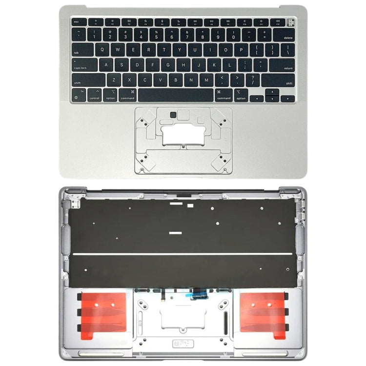 For Macbook Air 13 2020 M1 A2337 EMC3598 C-side Cover + US Edition Key Board (Silver) - Bottom Cover by buy2fix | Online Shopping UK | buy2fix