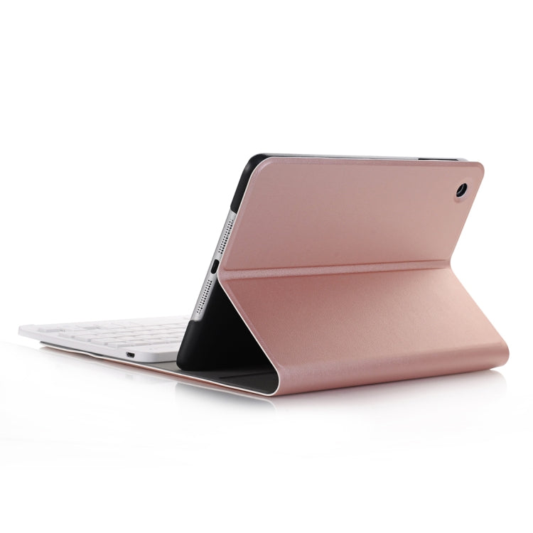 A03 for iPad mini 3 / 2 / 1 Universal Ultra-thin ABS Horizontal Flip Tablet Case + Bluetooth Keyboard(Rose Gold) - For iPad mini by buy2fix | Online Shopping UK | buy2fix