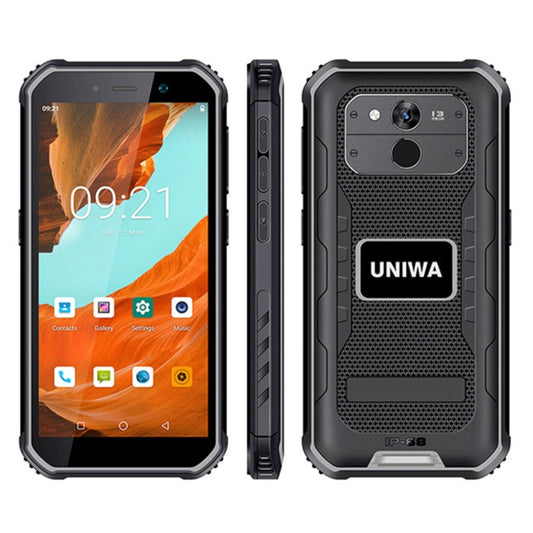 UNIWA F963 Pro Rugged Smart Phone, 4GB+64GB, 5.5 inch Android 13, Unisoc T606 Octa Core, NFC, Fingerprint Unlock, 4G Network, US Plug (Black Grey) - UNIWA by UNIWA | Online Shopping UK | buy2fix