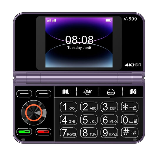 SOYES V-899, 32MB+64MB, 2.4 inch + 2.8 inch Display MTK6261D CPU, BT 3.0, Network: 2G, Dual SIM (Purple) - SOYES by SOYES | Online Shopping UK | buy2fix