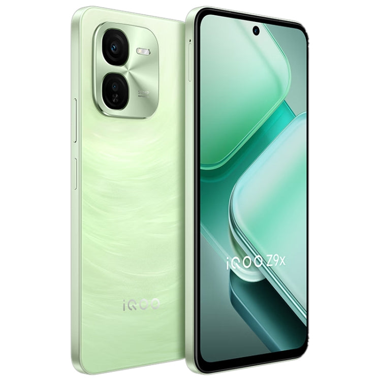 vivo iQOO Z9x, Dual Back Cameras, 8GB+128GB, Face ID Screen Fingerprint Identification, 6.72 inch Android 14.0 OriginOS 4 Snapdragon 6 Gen 1 Octa Core 2.2GHz, OTG, Network: 5G, Support Google Play (Light Green) - vivo by vivo | Online Shopping UK | buy2fix