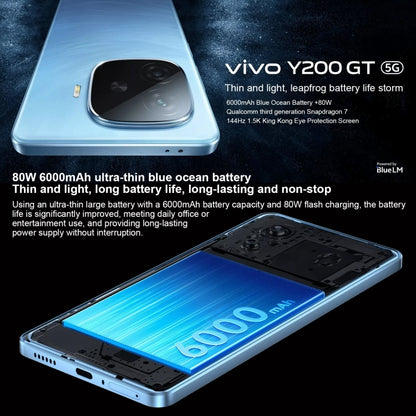 vivo Y200 GT, Dual Back Cameras, 12GB+256GB, Face ID Screen Fingerprint Identification, 6.78 inch Android 14.0 OriginOS 4 Snapdragon 7 Gen 3 Octa Core 2.63GHz, OTG, NFC, Network: 5G, Support Google Play (Black) - vivo by vivo | Online Shopping UK | buy2fix