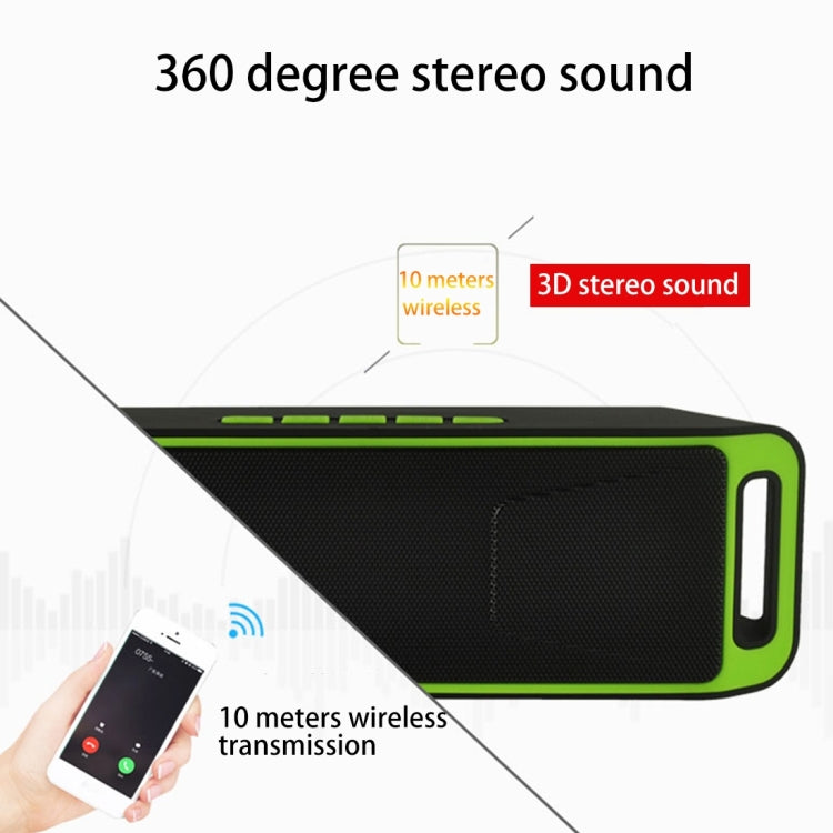 SC208 Multifunctional Card Music Playback Bluetooth Speaker, Support Handfree Call & TF Card & U-disk & AUX Audio & FM Function(Green) - Desktop Speaker by buy2fix | Online Shopping UK | buy2fix