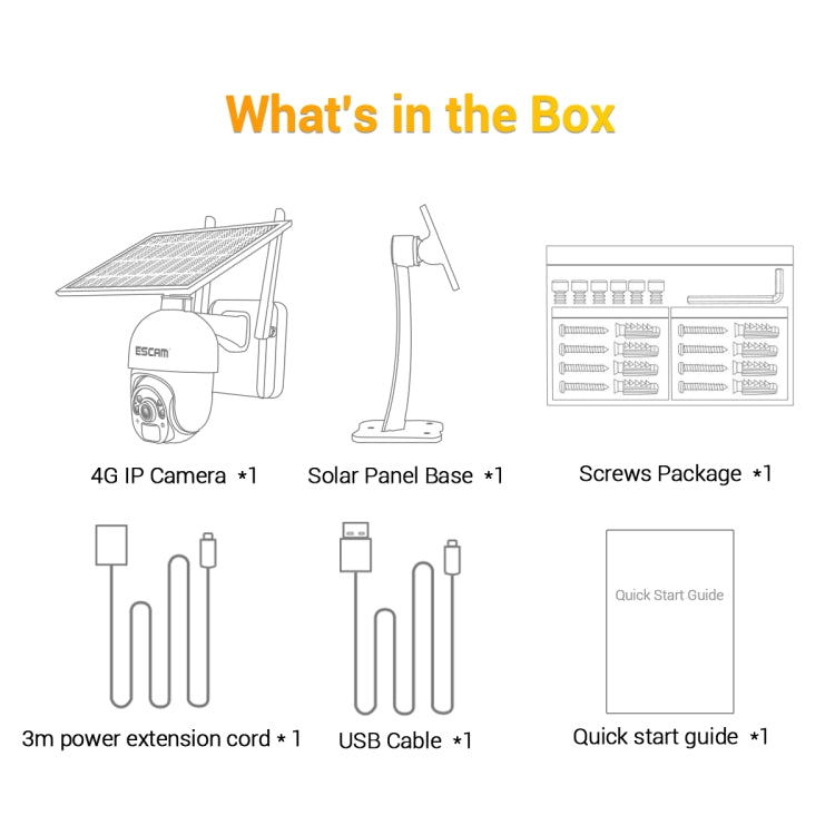 ESCAM QF450 HD 1080P 4G US Version Solar Powered IP Camera with 16G Memory, Support Two-way Audio & PIR Motion Detection & Night Vision & TF Card - Dome Camera by ESCAM | Online Shopping UK | buy2fix